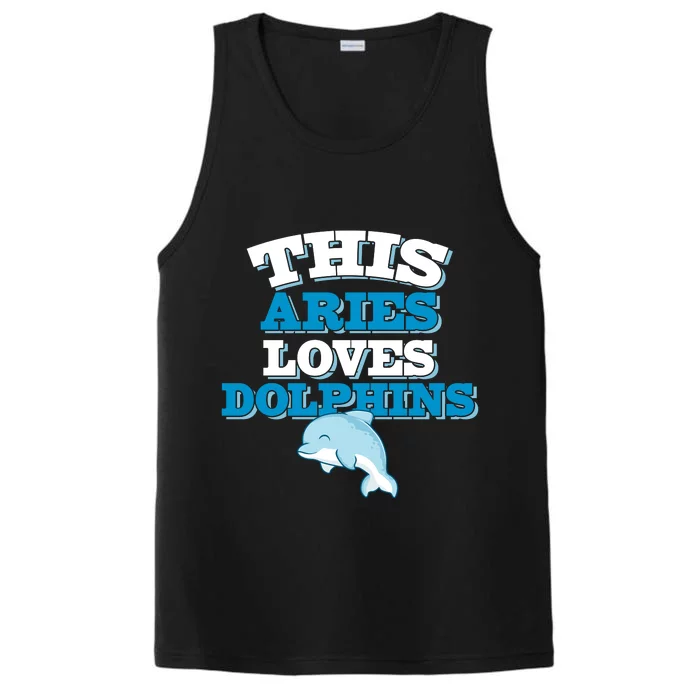 This Aries Loves Dolphins Performance Tank