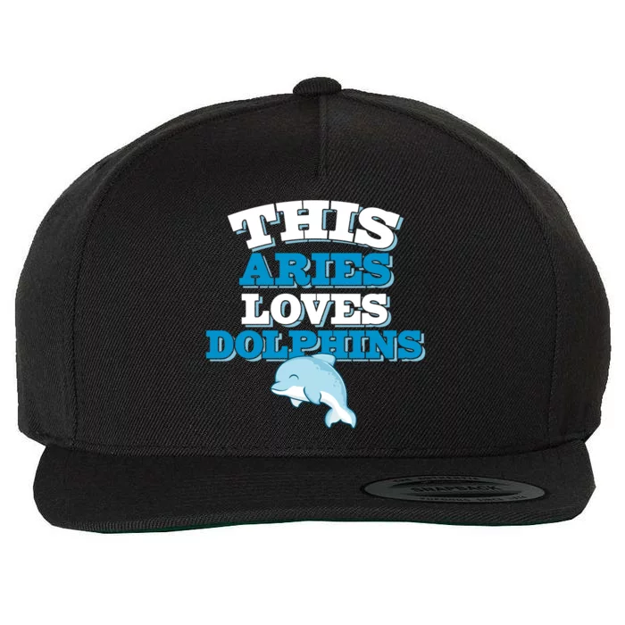 This Aries Loves Dolphins Wool Snapback Cap