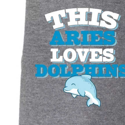 This Aries Loves Dolphins Doggie 3-End Fleece Hoodie