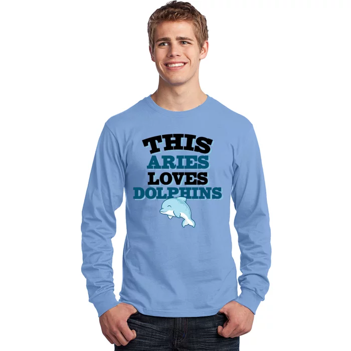 This Aries Loves Dolphins Long Sleeve Shirt