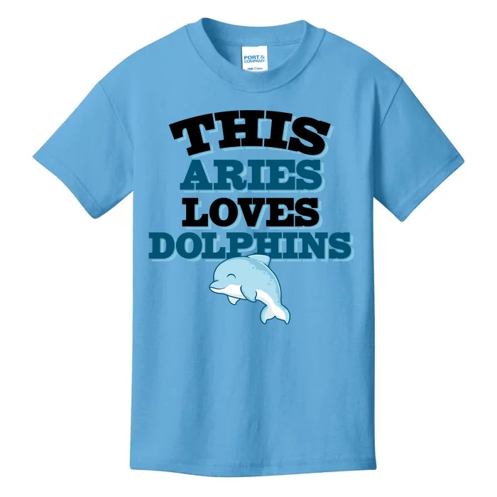 This Aries Loves Dolphins Kids T-Shirt