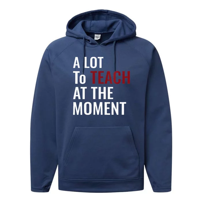 Teacher A Lot To Teach Nice Performance Fleece Hoodie