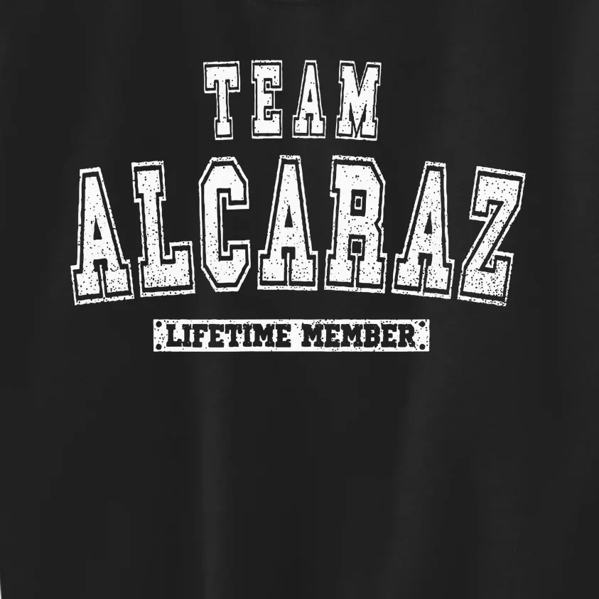 Team Alcaraz Lifetime Member Family Last Name Kids Sweatshirt