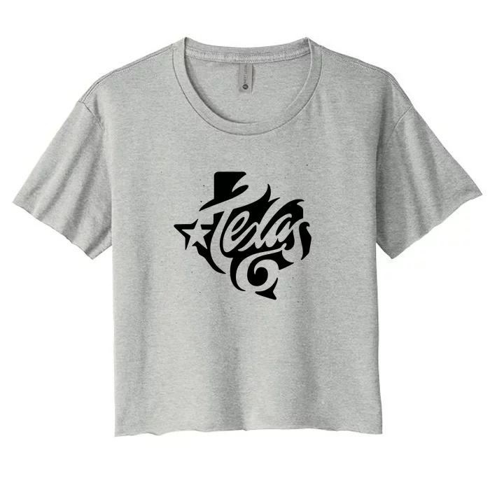 Texas Artistic Logo Women's Crop Top Tee