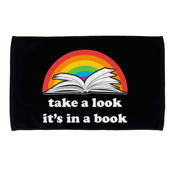 Take A Look Its In A Book Retro Inspired Reading Rainbow Microfiber Hand Towel