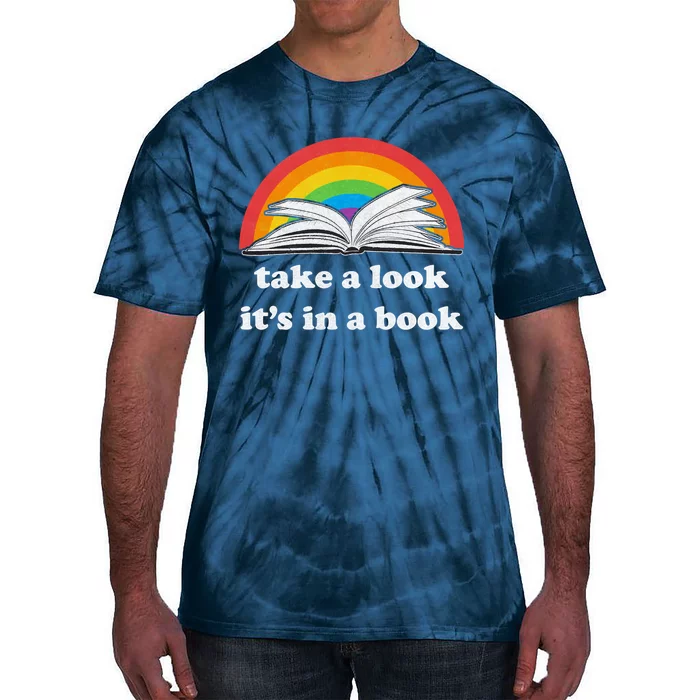 Take A Look Its In A Book Retro Inspired Reading Rainbow Tie-Dye T-Shirt