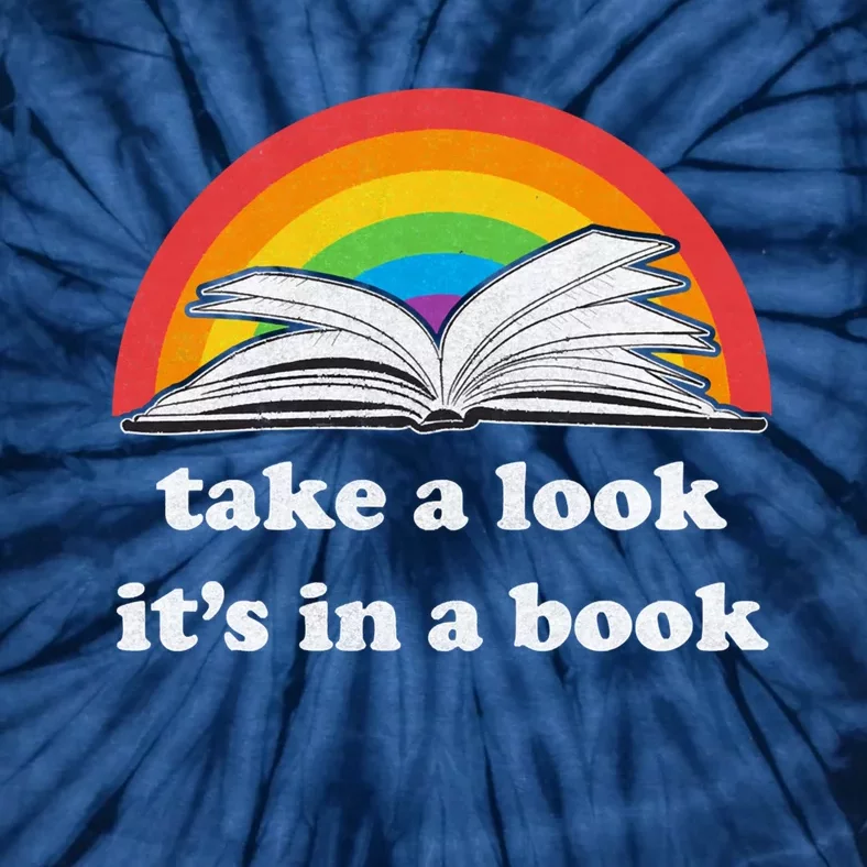 Take A Look Its In A Book Retro Inspired Reading Rainbow Tie-Dye T-Shirt