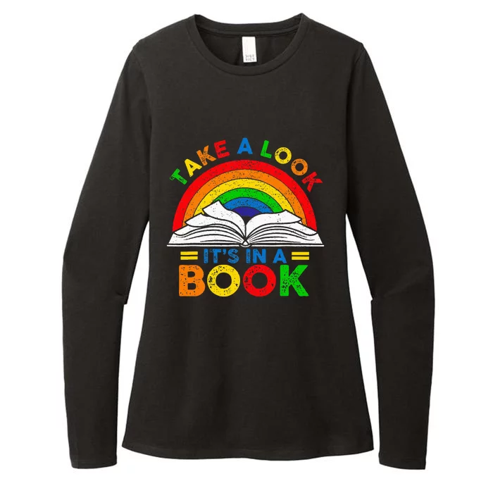 Take A Look ItS In A Book Reading Bookworm Womens CVC Long Sleeve Shirt