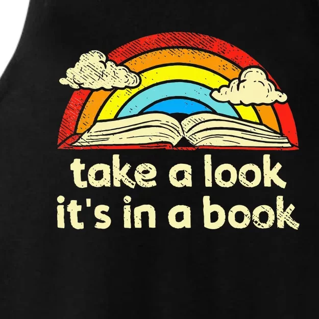 Take A Look ItS In A Book Reading Ladies Tri-Blend Wicking Tank