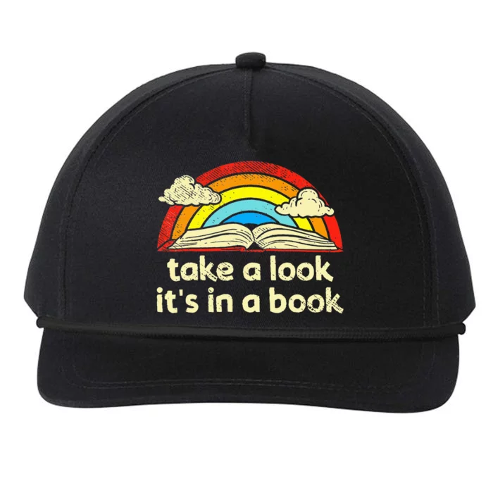 Take A Look ItS In A Book Reading Snapback Five-Panel Rope Hat