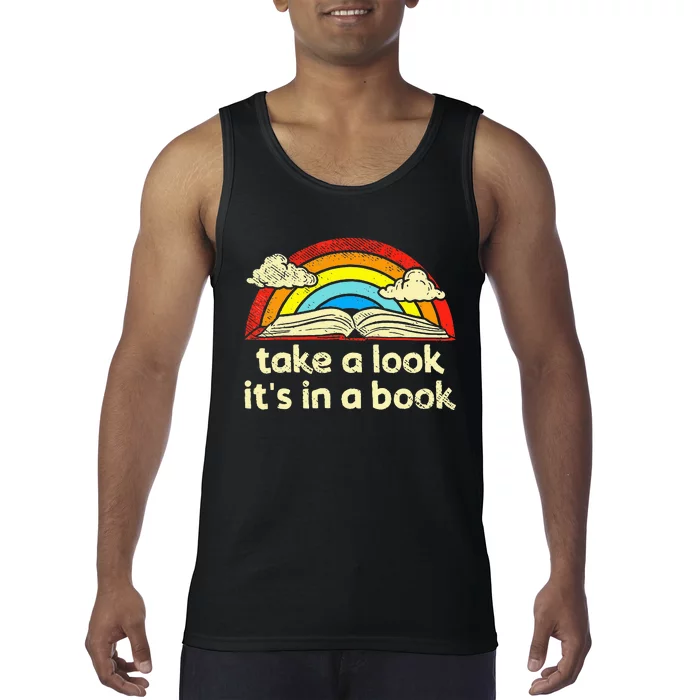 Take A Look ItS In A Book Reading Tank Top