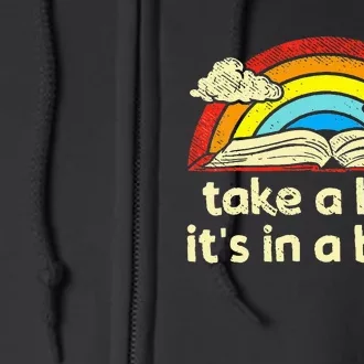 Take A Look ItS In A Book Reading Full Zip Hoodie