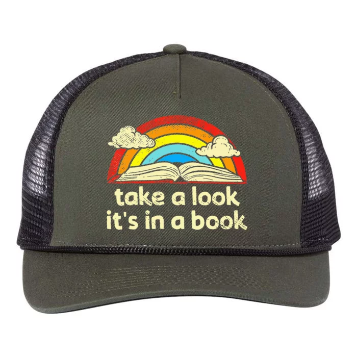 Take A Look ItS In A Book Reading Retro Rope Trucker Hat Cap