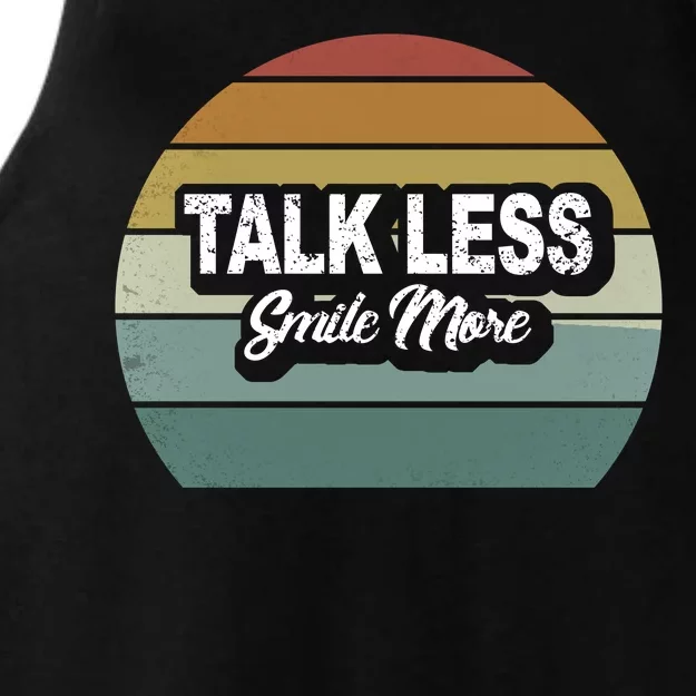 Talk Less Smile More Ladies Tri-Blend Wicking Tank