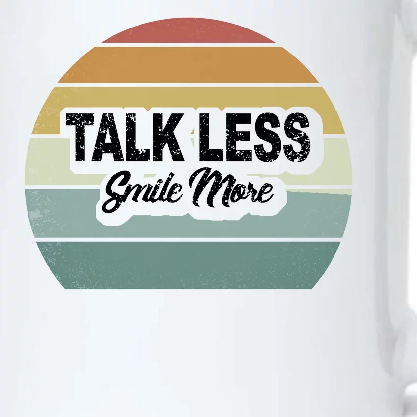 Talk Less Smile More Black Color Changing Mug