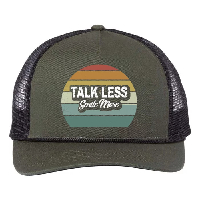 Talk Less Smile More Retro Rope Trucker Hat Cap