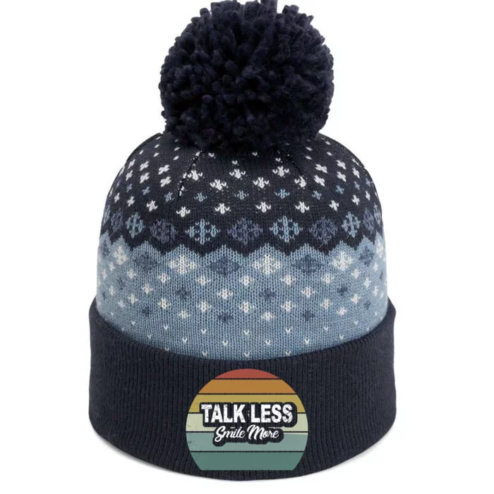 Talk Less Smile More The Baniff Cuffed Pom Beanie