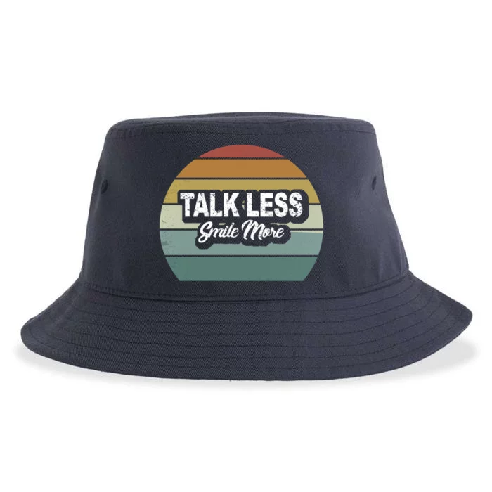 Talk Less Smile More Sustainable Bucket Hat