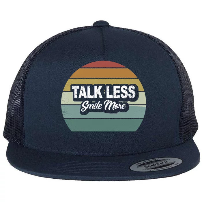 Talk Less Smile More Flat Bill Trucker Hat