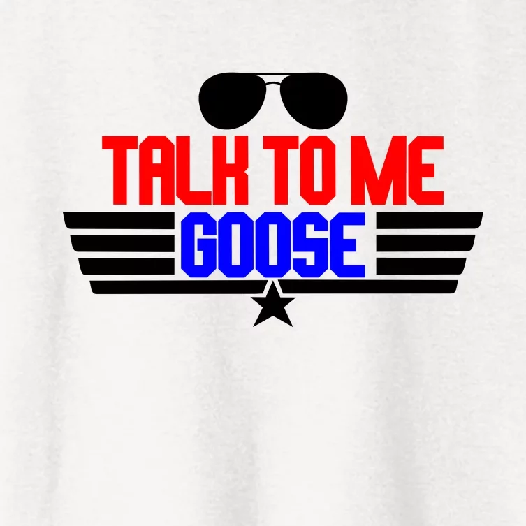 Talk To Me Goose Women's Crop Top Tee