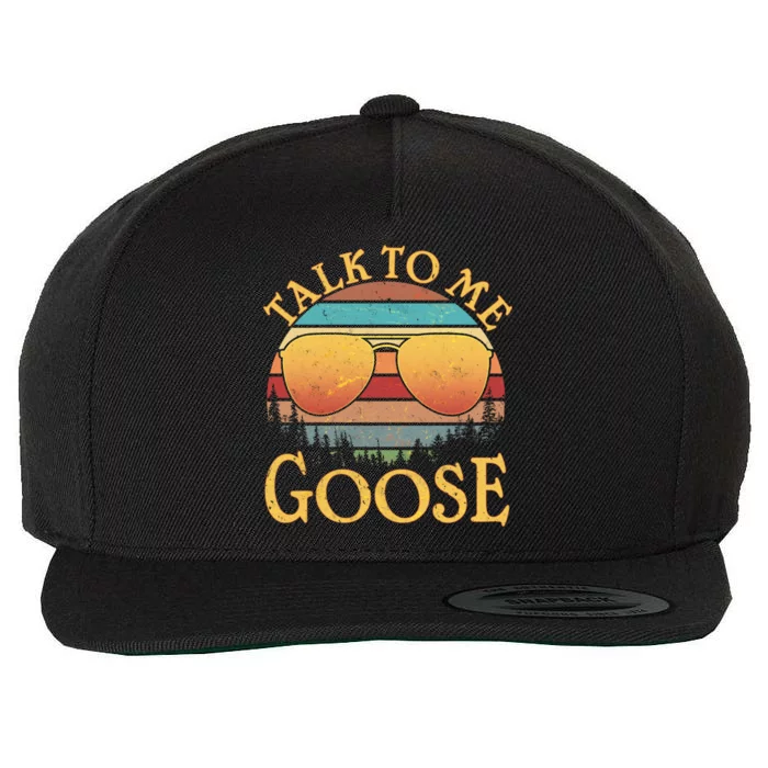 Talk To Me Goose Vintage Sunset Wool Snapback Cap