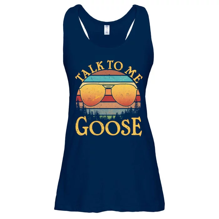 Talk To Me Goose Vintage Sunset Ladies Essential Flowy Tank