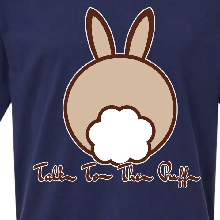 Talk To The Puff Funny Easter Bunny Sueded Cloud Jersey T-Shirt