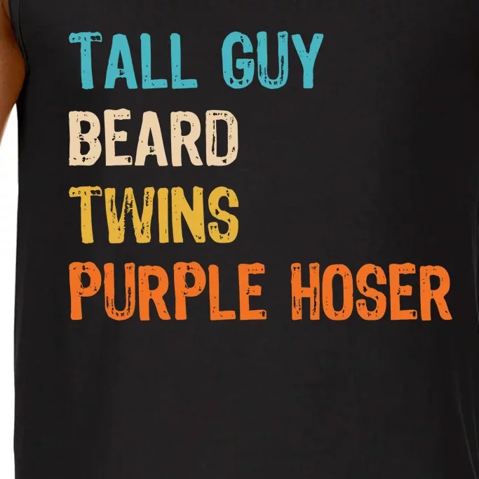 Tall Guy Beard Twins Purple Hoser Comfort Colors® Tank Top