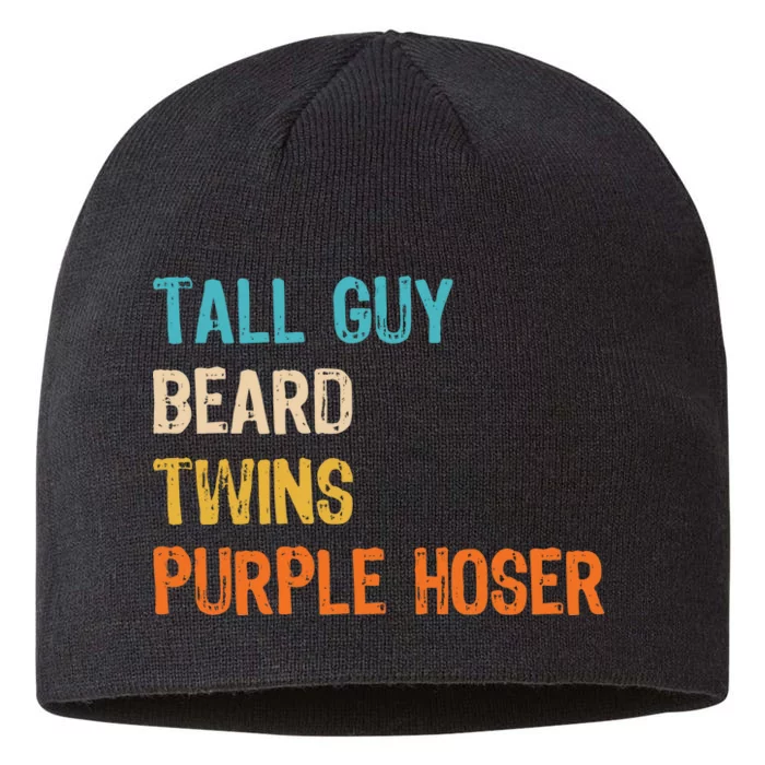 Tall Guy Beard Twins Purple Hoser 8 1/2in Sustainable Knit Beanie