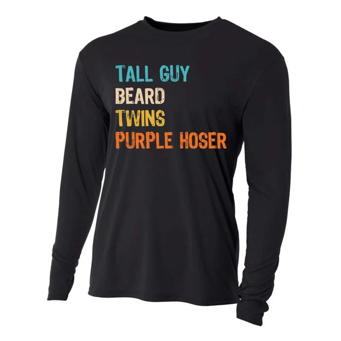 Tall Guy Beard Twins Purple Hoser Cooling Performance Long Sleeve Crew