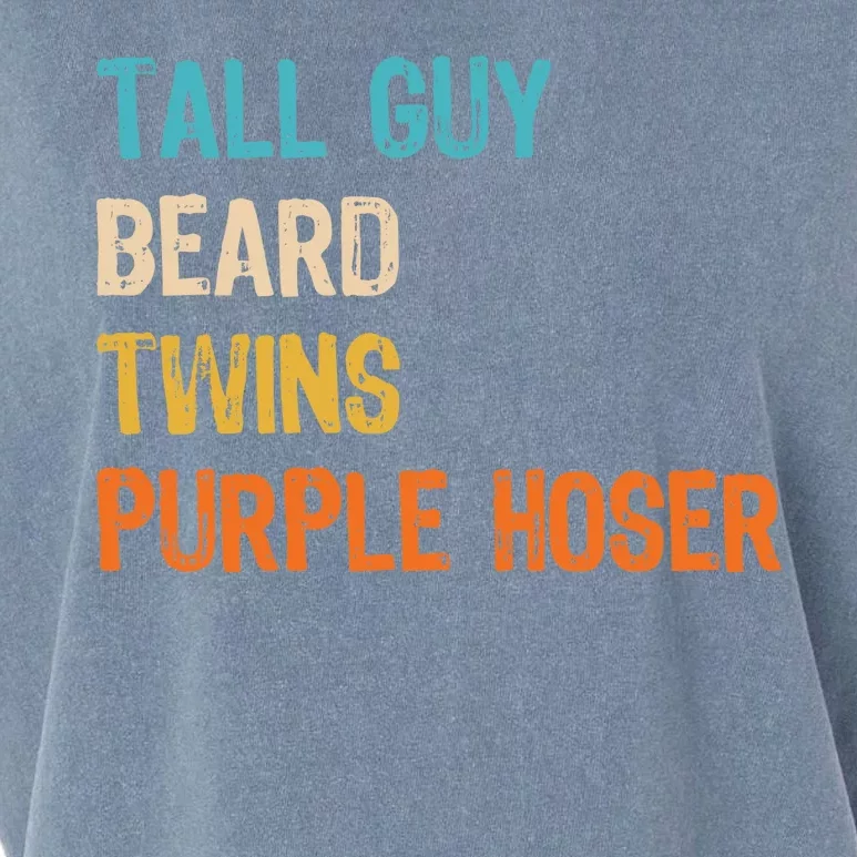 Tall Guy Beard Twins Purple Hoser Garment-Dyed Women's Muscle Tee