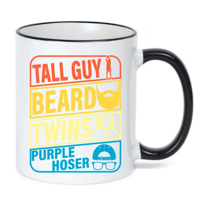 Tall Guy Beard Twins Purple Hoser Funny Black Color Changing Mug