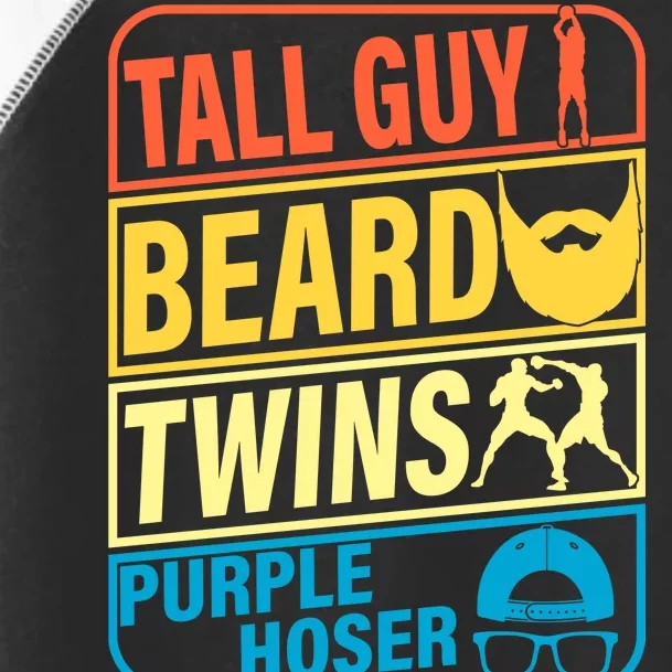 Tall Guy Beard Twins Purple Hoser Funny Toddler Fine Jersey T-Shirt