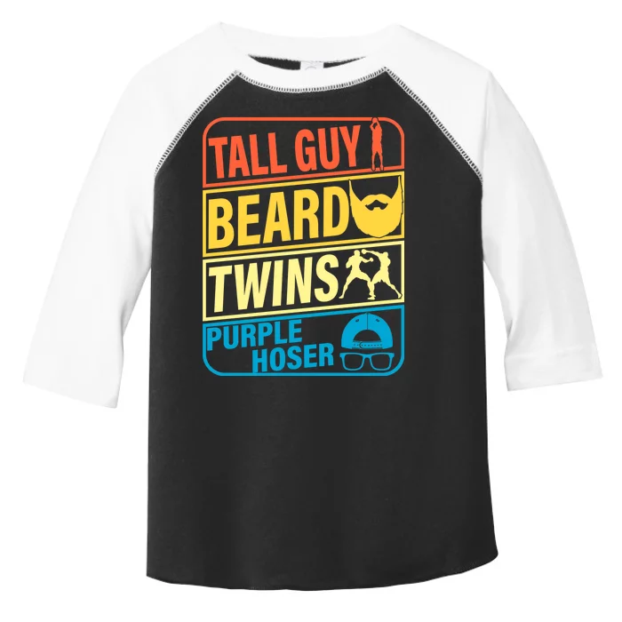 Tall Guy Beard Twins Purple Hoser Funny Toddler Fine Jersey T-Shirt