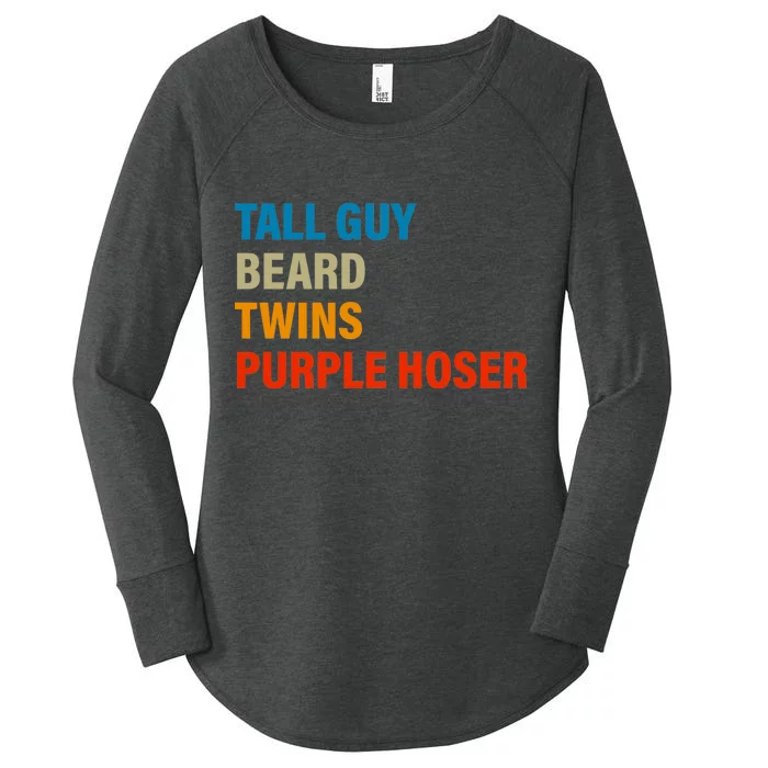 Tall Guy Beard Twins Purple Hoser Funny Meme Women's Perfect Tri Tunic Long Sleeve Shirt