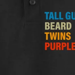 Tall Guy Beard Twins Purple Hoser Funny Meme Dry Zone Grid Performance Polo