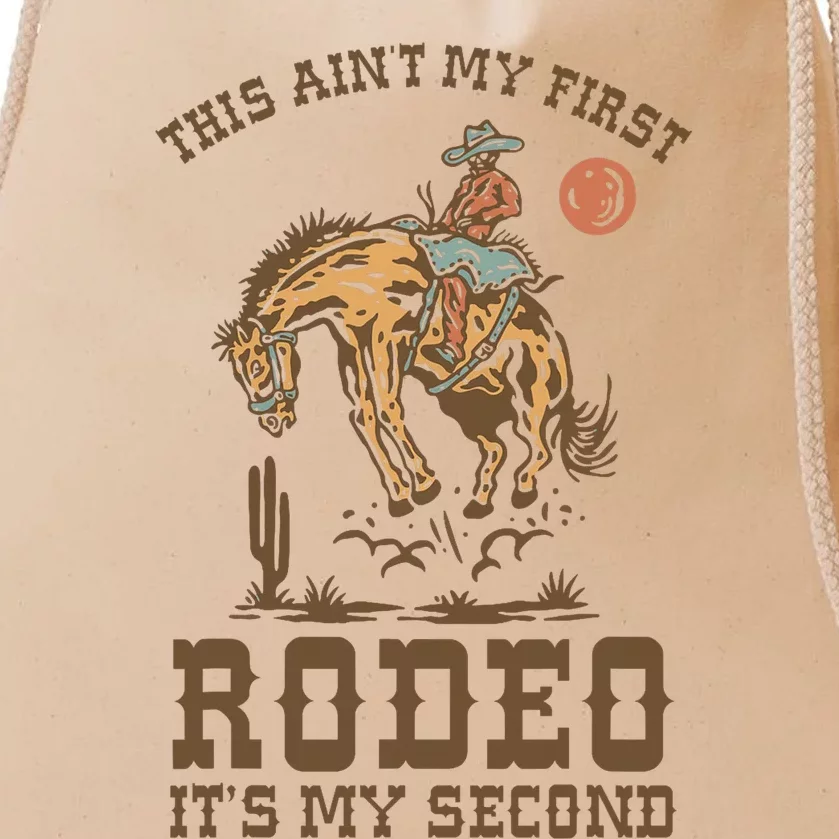 This AinT My First Rodeo Its My 2nd Bday Wild West Themed Drawstring Bag