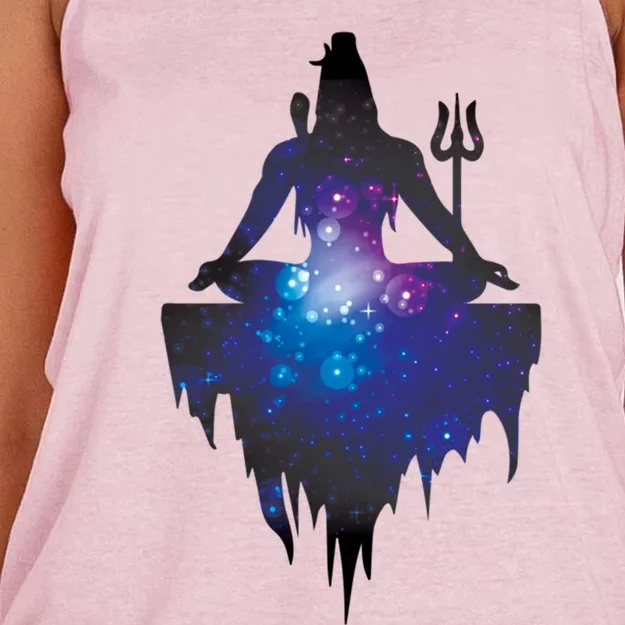 The Ancient Mystical Yogi Lord Shiva Meaningful Gift Women's Knotted Racerback Tank