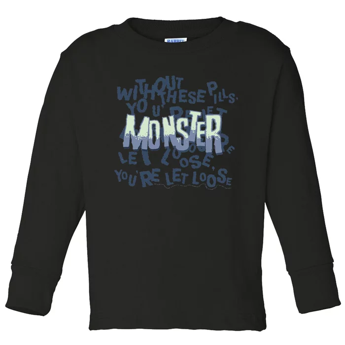 The Automatic Monster Scary Halloween Verse Lyrics Toddler Long Sleeve Shirt