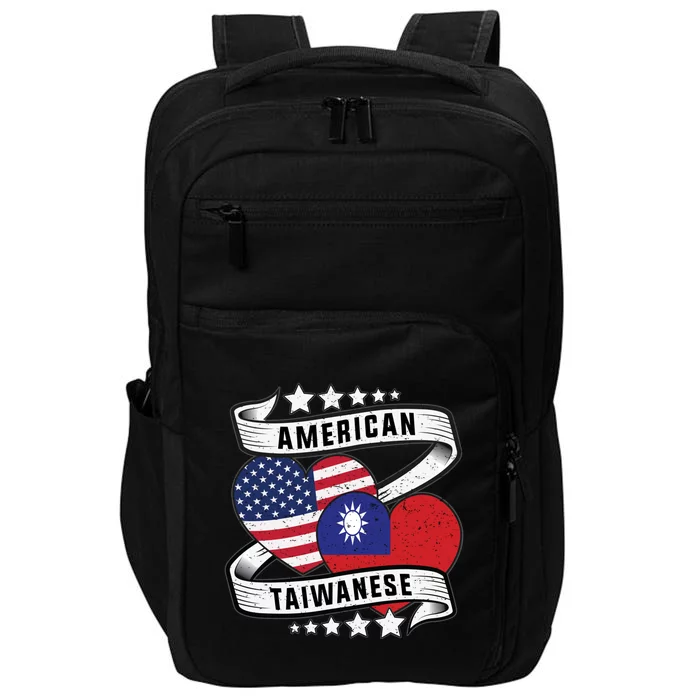 Taiwanese American Meaningful Gift Half Taiwanese Half American Flag Gift Impact Tech Backpack