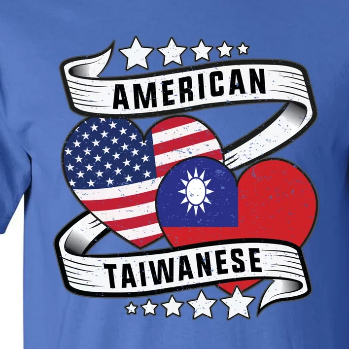 Taiwanese American Meaningful Gift Half Taiwanese Half American Flag Gift Tall T-Shirt