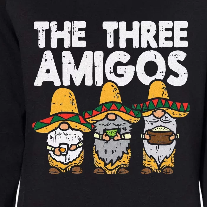 Three Amigos Mexican Gnomes Cute Cinco De Mayo Fiesta Garden Womens California Wash Sweatshirt