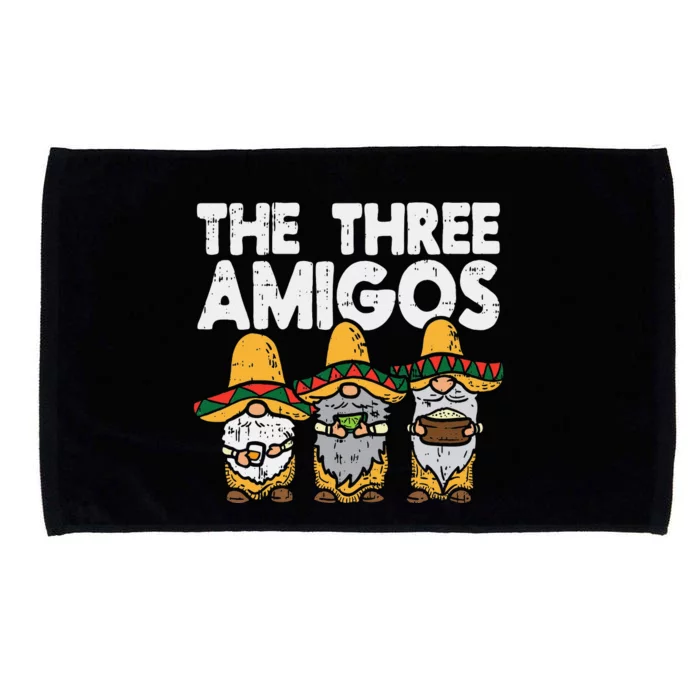 Three Amigos Mexican Gnomes Cute Cinco De Mayo Fiesta Garden Microfiber Hand Towel