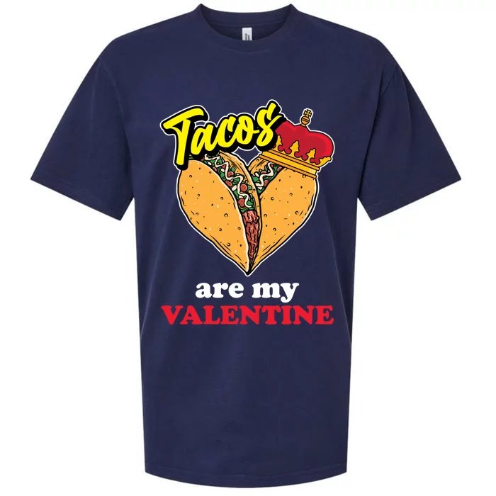 Tacos Are My Valentines Day Funny Heart Mexican Food Gift Sueded Cloud Jersey T-Shirt