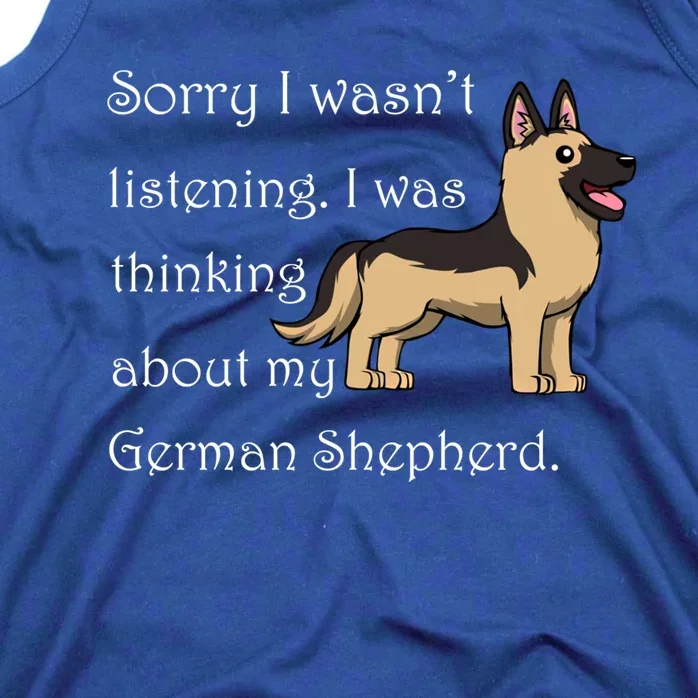 Thinking About My Ger Shepherd Cute Dog Meaningful Gift Tank Top