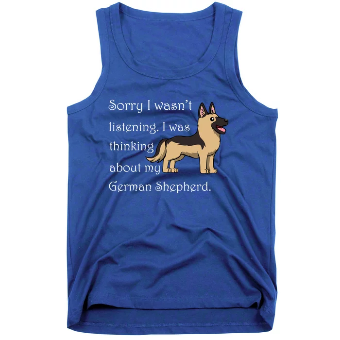 Thinking About My Ger Shepherd Cute Dog Meaningful Gift Tank Top