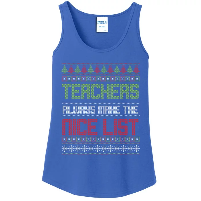 Teachers Always Make The Nice List SantaS Favorite Teacher Gift Ladies Essential Tank