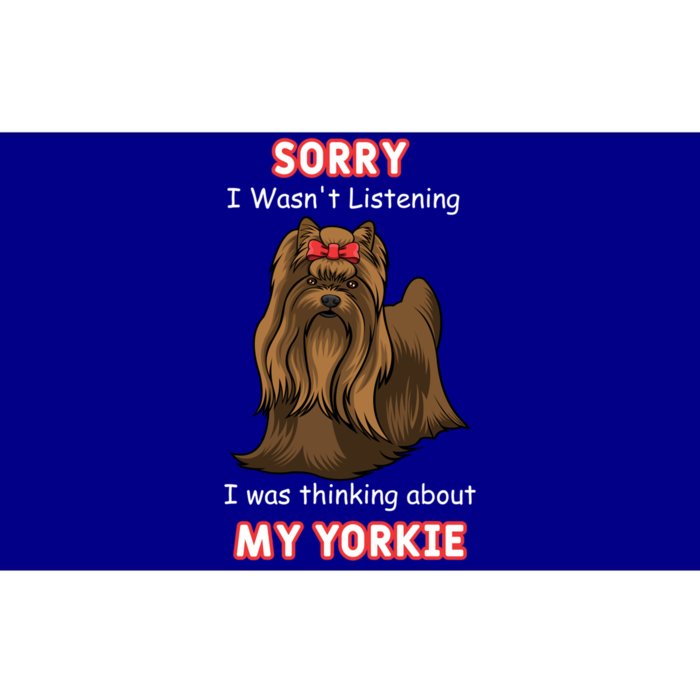 Thinking About My Yorkie Terrier Cute Gift Bumper Sticker