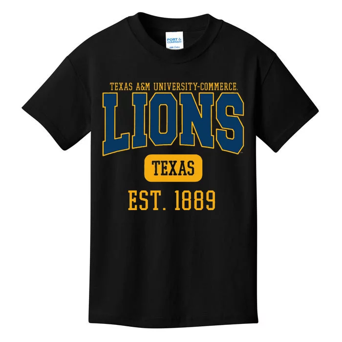 Texas A M Universitycommerce Lions Est. Date Kids T-Shirt