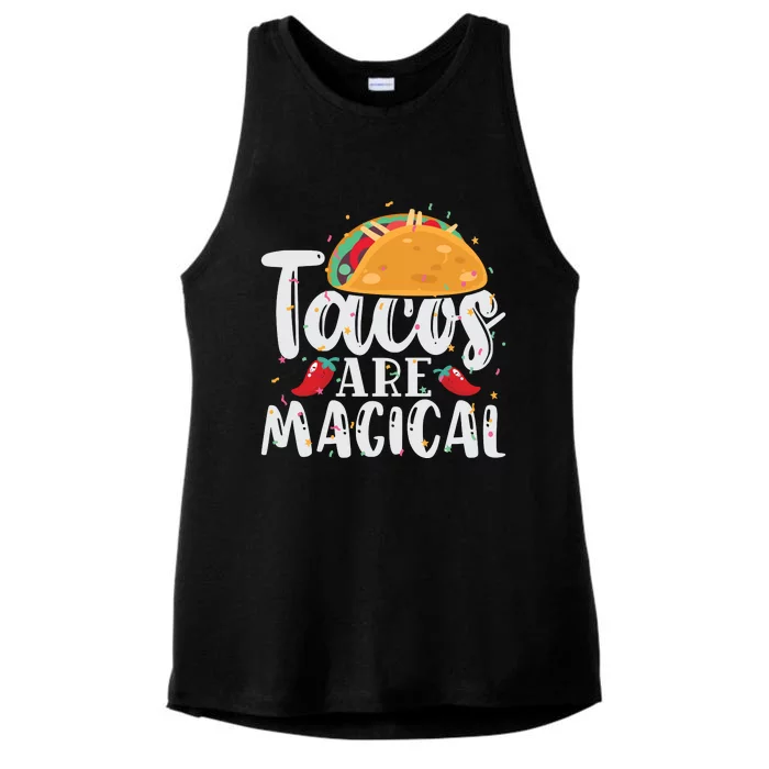 Tacos Are Magical Ladies Tri-Blend Wicking Tank